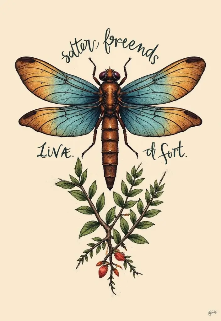 30 Firefly Tattoo Designs That Glow with Meaning - 21. Firefly with Quote in Nature