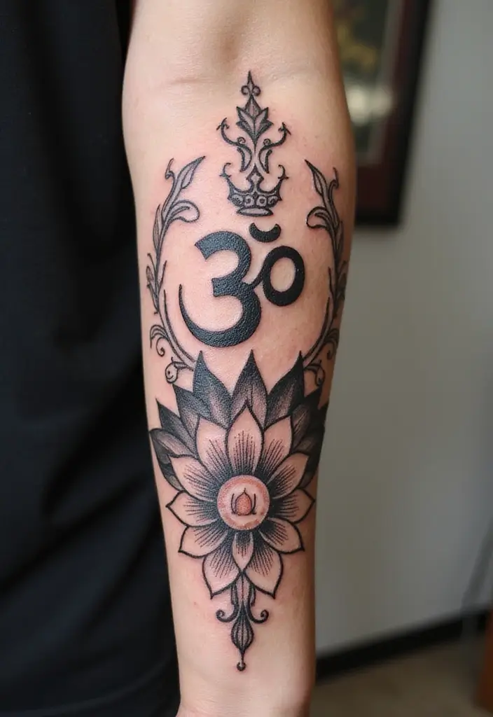 30 Inner Forearm Tattoo Ideas for a Personal Statement - 21. Spiritual Symbols