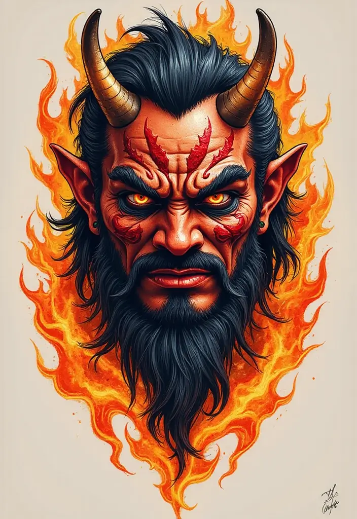 30 Japanese Sleeve Tattoo Designs for Bold Ink Lovers - 21. Masked Oni