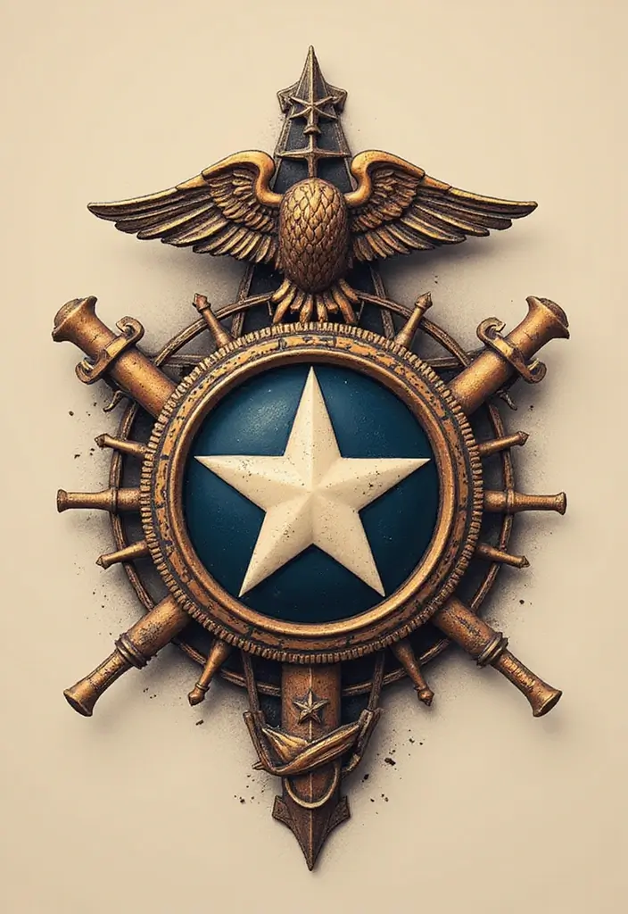 30 LDRSHIP Tattoo Ideas Inspired by Military Values - 21. The Military Branch Logo