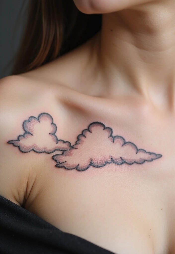 30 Women’s Popular Tattoos That Never Go Out of Style - 21. Clouds