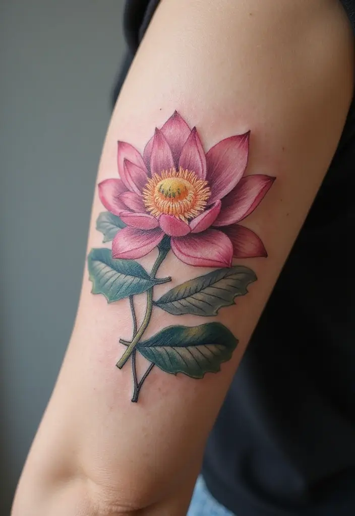 30 Arm Tattoos for Women with Stylish and Bold Looks - 22. Healing Symbols