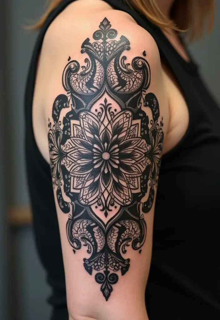 30 Blackwork Tattoo Ideas That Are Bold and Artistic - 22. Decorative Elements