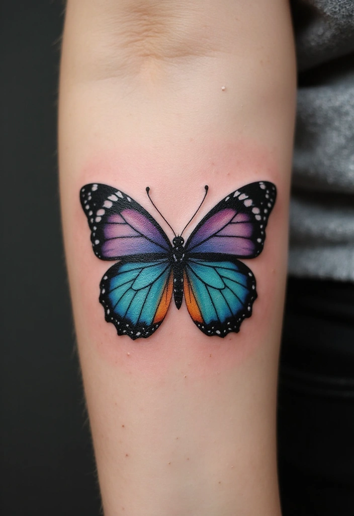 30 Butterfly Tattoo Placement Ideas That Enhance Beauty - 22. Side of the Hand: A Modern Twist