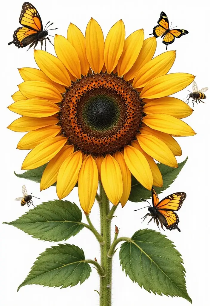 30 Dreamer Tattoo Meaning and Inspirational Designs - 22. Sunflower Tattoos - Radiance and Positivity