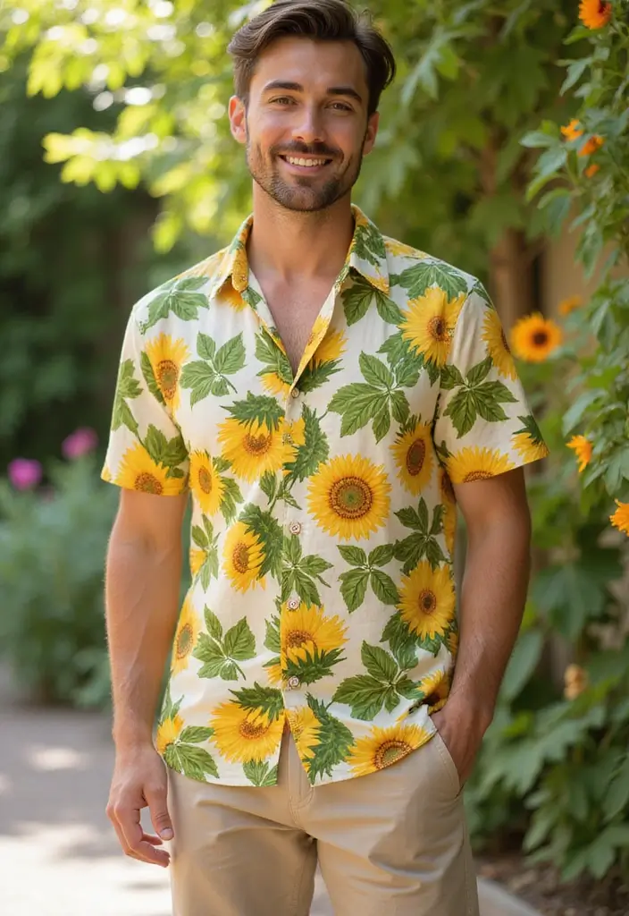 30 Men’s Floral Tattoo Half Sleeve Inspirations - 22. The Symbol of Sunflower