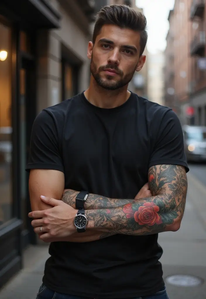 30 Mens Flower Sleeve Tattoo Ideas with Bold Florals - 22. Floral Quotes: Words in Bloom