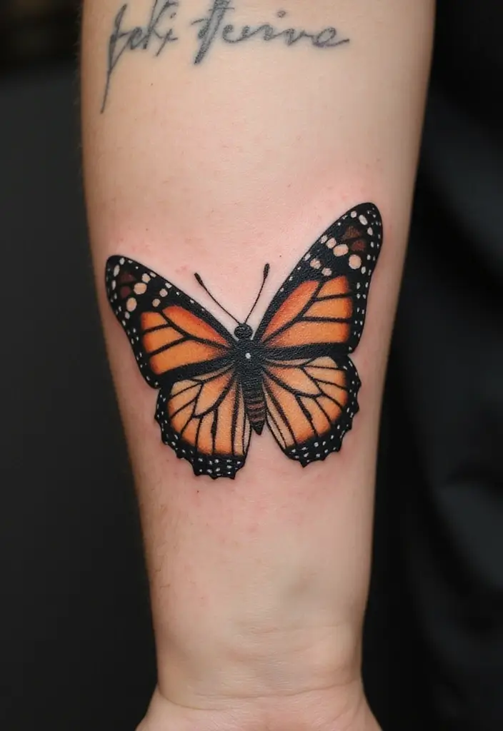 30 Monarch Butterfly Tattoo Designs with Deep Symbolism - 22. Antique Monarch Butterfly Tattoo