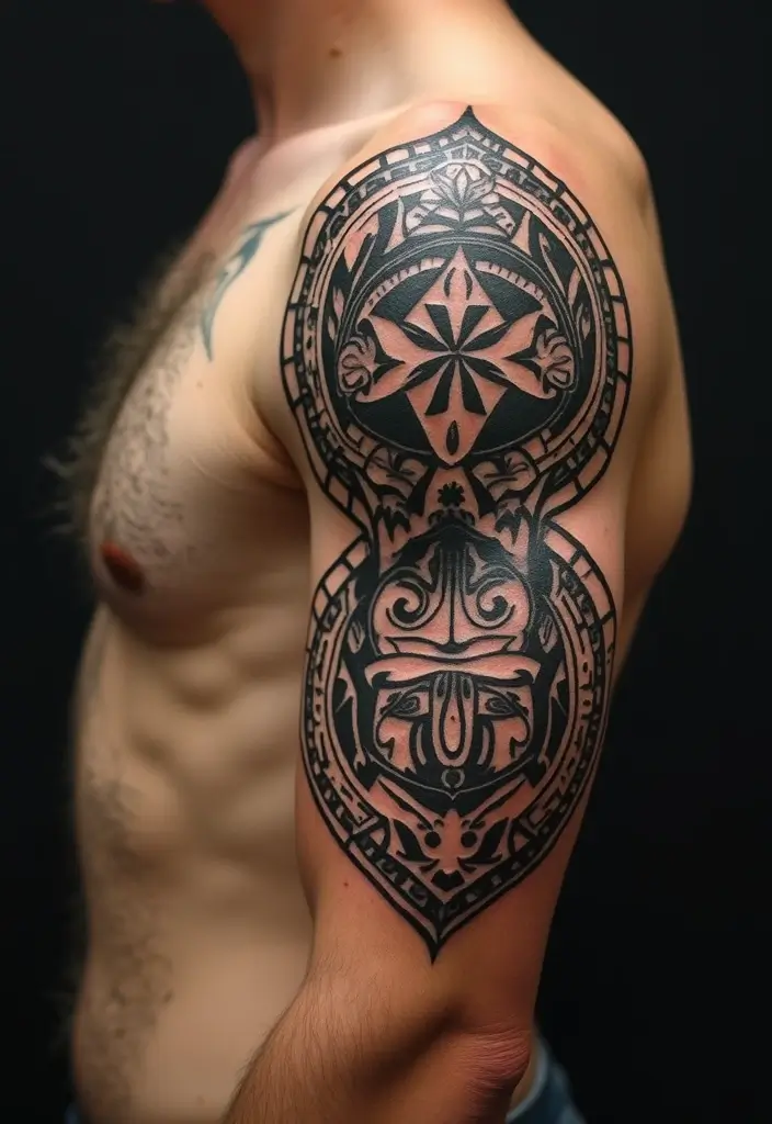 30 Upper Arm Tattoo Ideas for Bold Placement Choices - 22. Cultural Art Styles