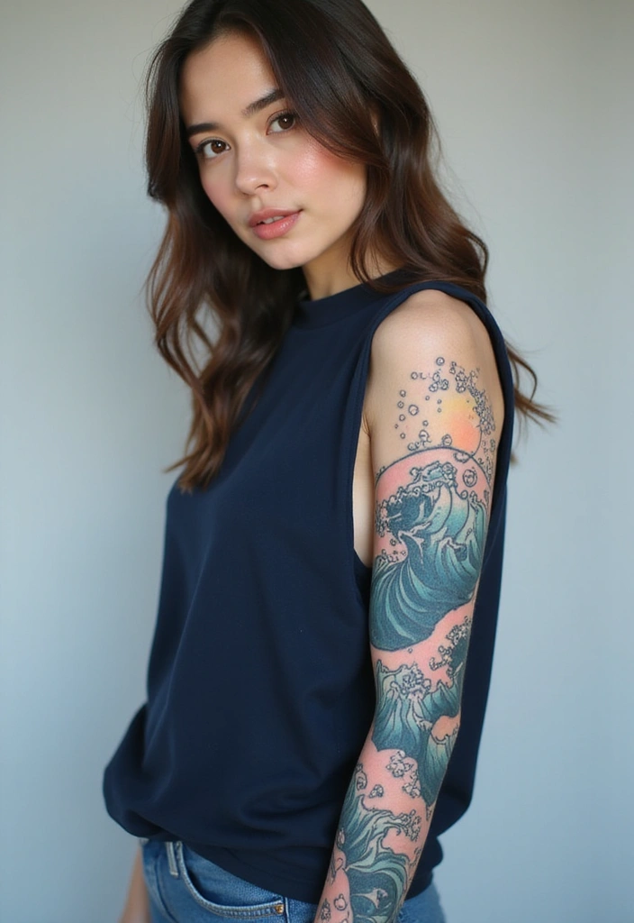 30 Water Tattoo Sleeve Ideas Full of Fluid Motion - 22. Bubbles and Foam