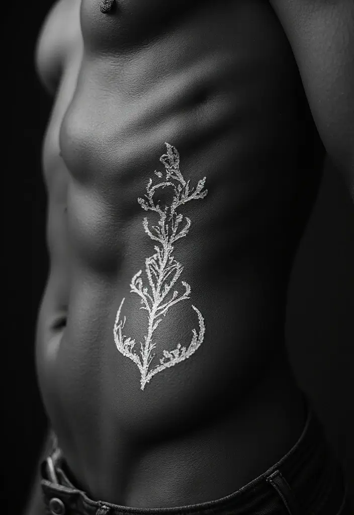 30 White Ink Tattoo Ideas on Dark Skin That Stand Out - 22. Personal Journey Representations