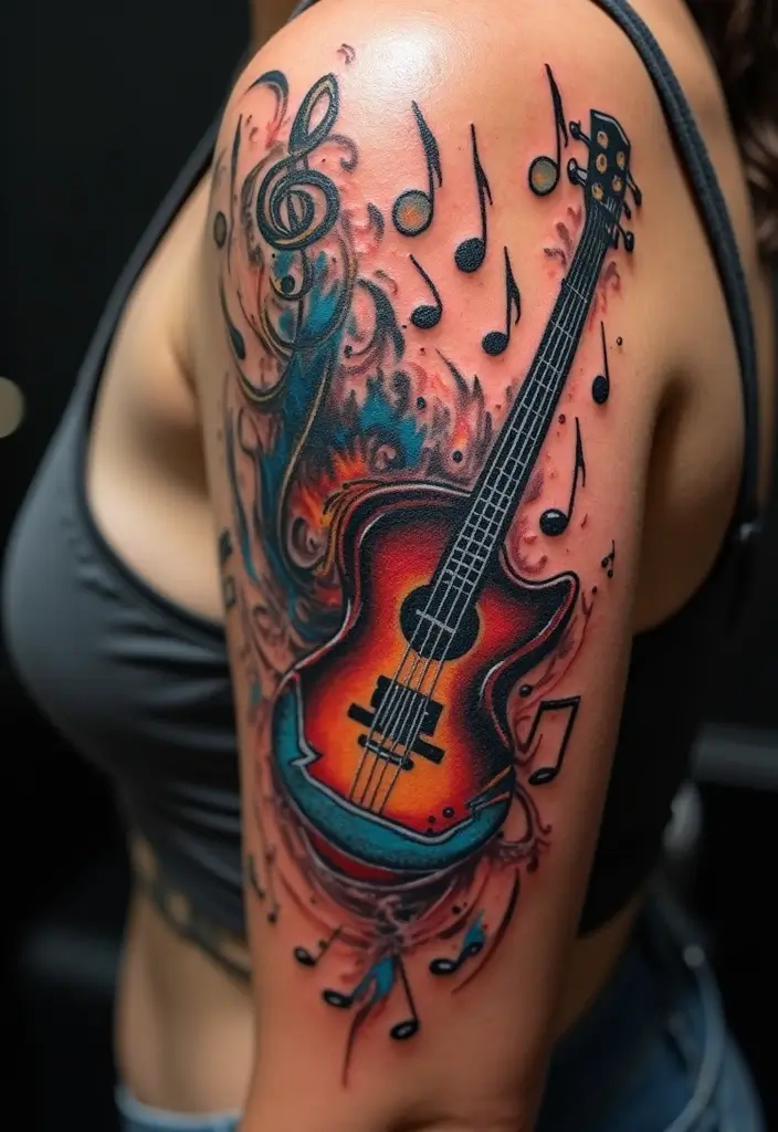 30 Yakuza Tattoo Name Inspirations and Their Meanings - 22. 音楽 (Ongaku) - Music