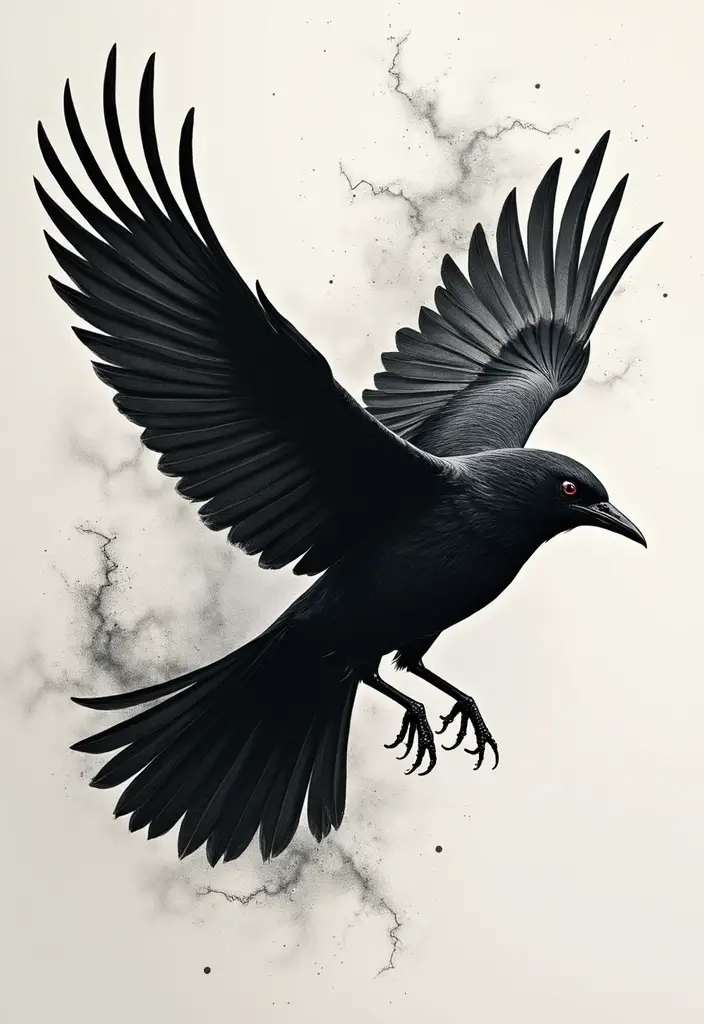 30 Blackbird Tattoo Meaning and Stunning Design Inspirations - 23. Inner Strength