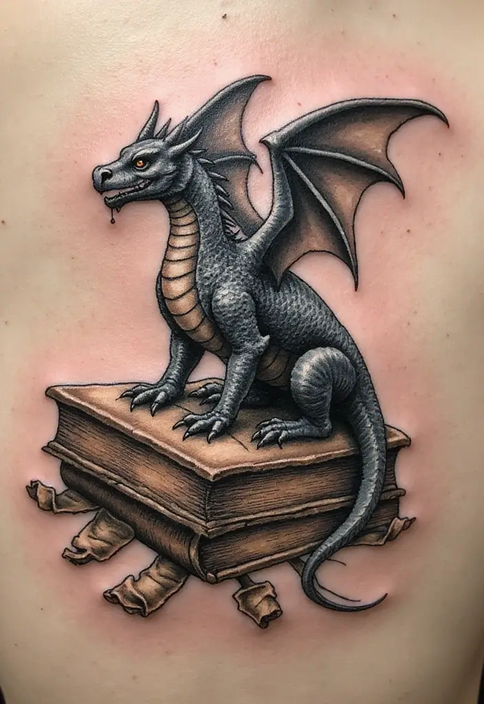 30 Chinese Dragon Tattoo Meaning and Artistic Designs - 23. The Dragon's Wisdom