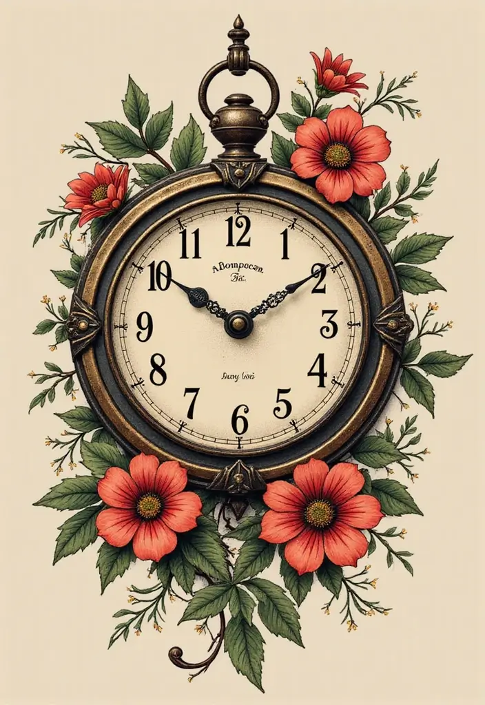 30 Dreamer Tattoo Meaning and Inspirational Designs - 23. Clock Tattoos - The Time is Now
