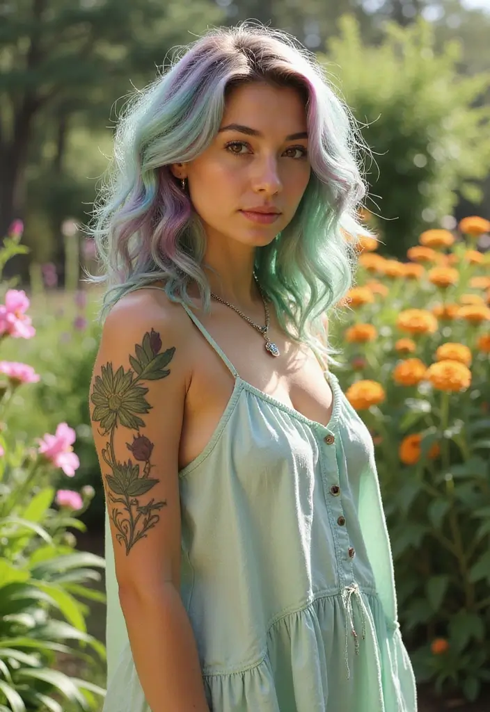 30 Creative Hair Tattoos for Ladies That Stand Out - 23. Unique Succulents