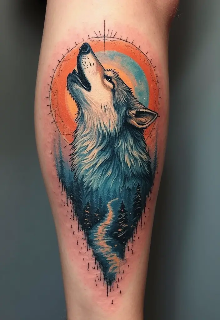 30 Howling Wolf Tattoo Meaning and Inspiring Designs - 23. The Journey of Self-Discovery