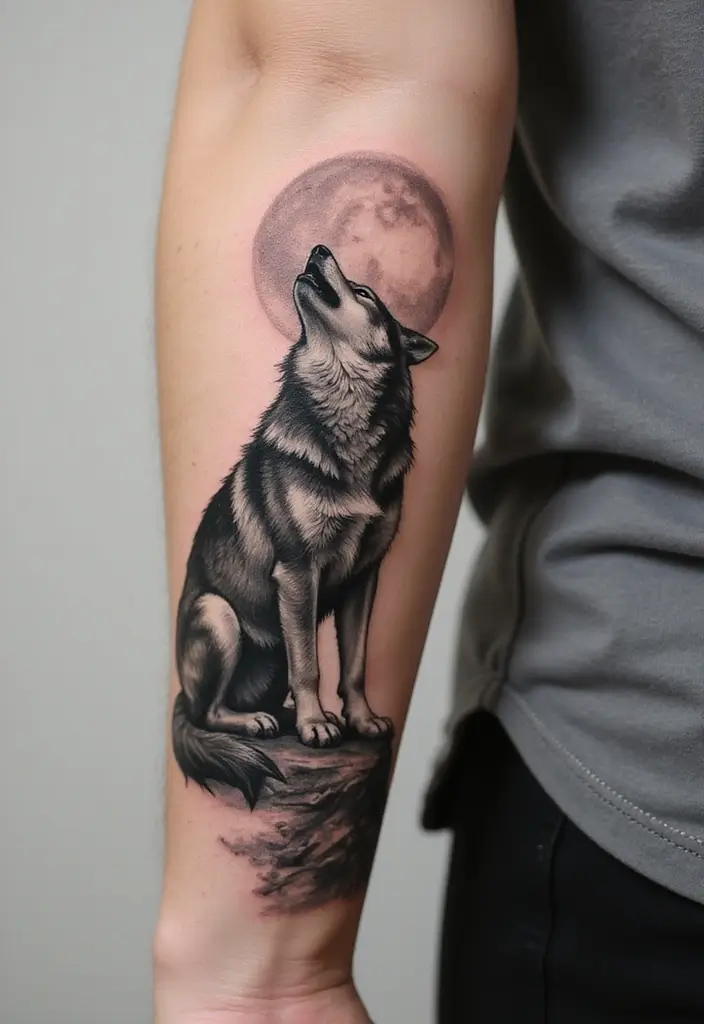 30 Karma Tattoo Meaning and Stunning Design Ideas - 23. Wolf Tattoo
