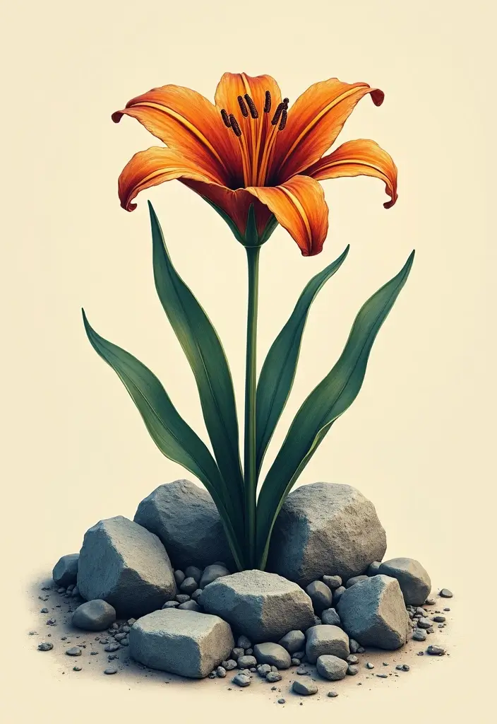30 Lily Tattoo Symbolism Ideas for Elegant Ink - 23. Journey Through Challenges