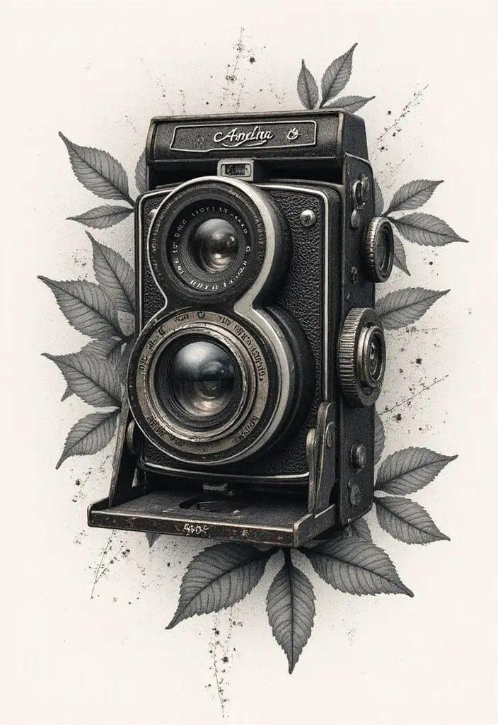 30 Male First Tattoo Ideas That Are Meaningful and Cool - 23. The Vintage Camera