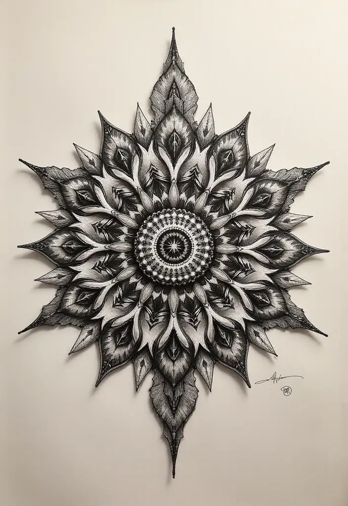 30 Mandala Tattoo Ideas with Spiritual and Geometric Beauty - 23. 3D Mandala