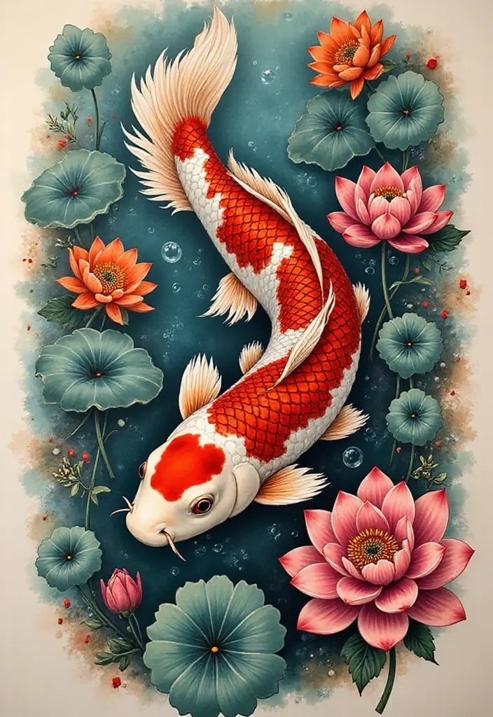 30 Supernatural Tattoos Inspired by the Series and Beyond - 23. Koi Fish