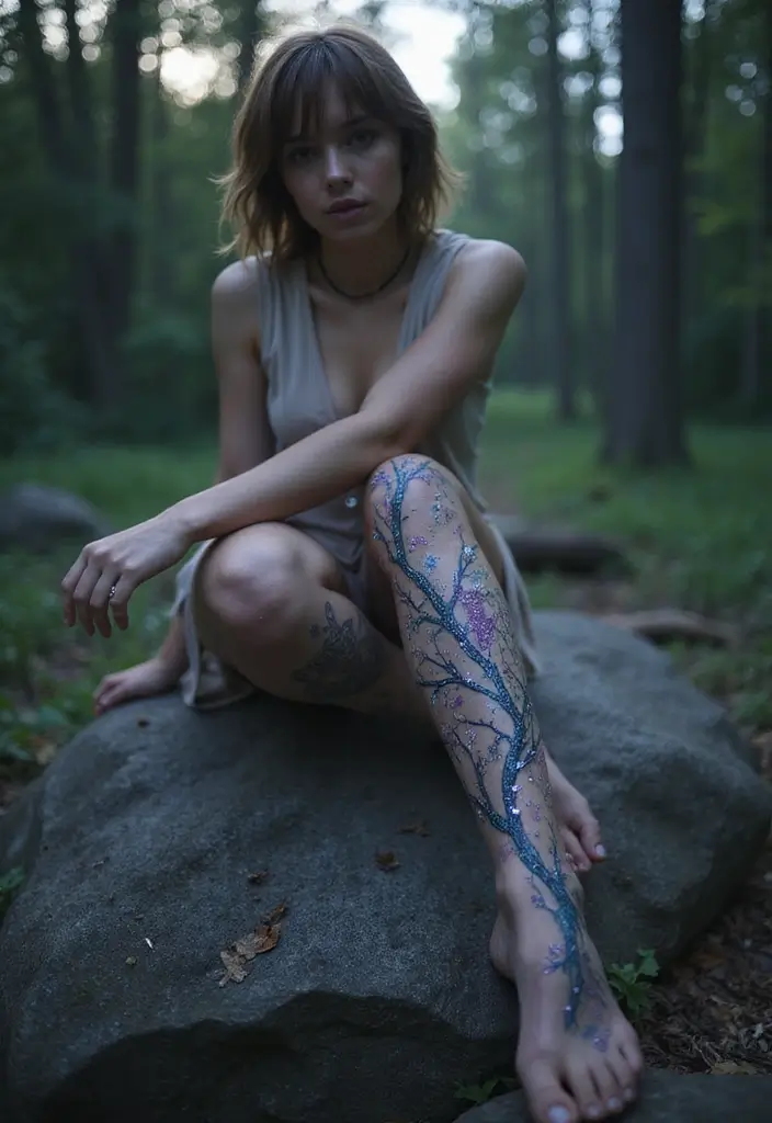 30 Tree Leg Tattoo Designs for Nature-Inspired Ink - 23. Celestial Tree Tattoo