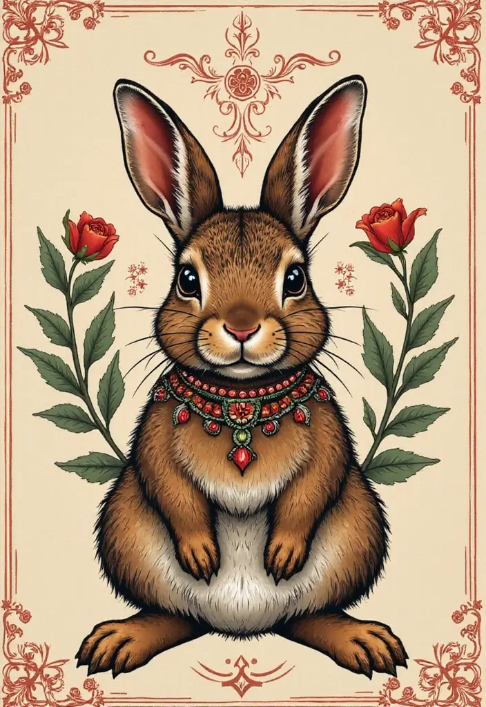 30 American Traditional Rabbit Tattoo Inspirations - 24. The Cultural Mythos