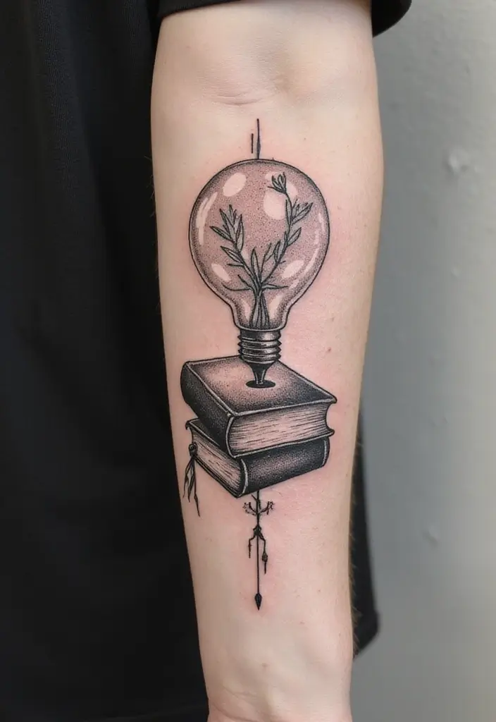 30 Blackwork Tattoo Ideas That Are Bold and Artistic - 24. Literary Inspirations