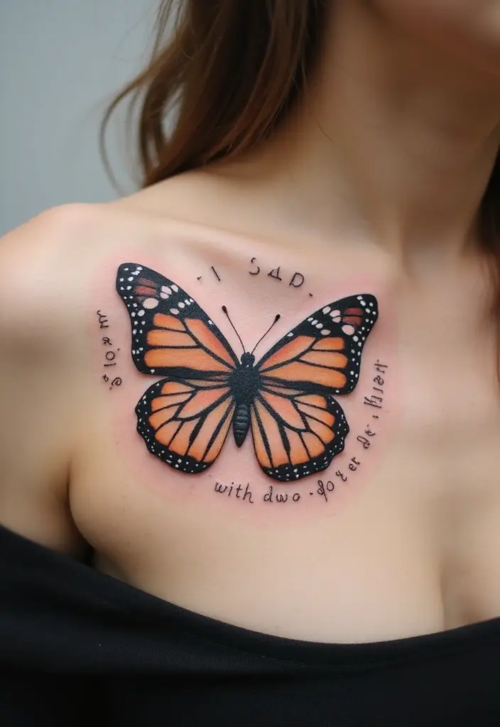 30 Butterfly Tattoos on Shoulder for Graceful Inspiration - 24. Inspirational Butterflies