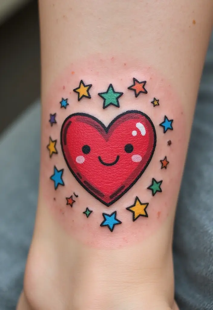 30 Cartoon Tattoo Ideas That Are Fun and Creative - 24. Creative Cartoon Shapes