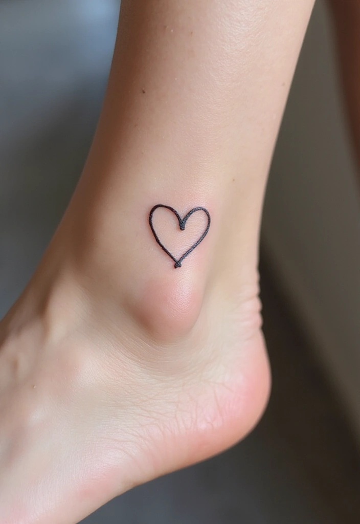 30 Eternal Love Tattoo Designs for Lasting Connection - 24. Simple Heart Outline