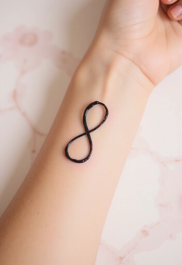 30 Infinity Friendship Tattoo Ideas for Everlasting Bonds - 24. Infinity with a Ribbon