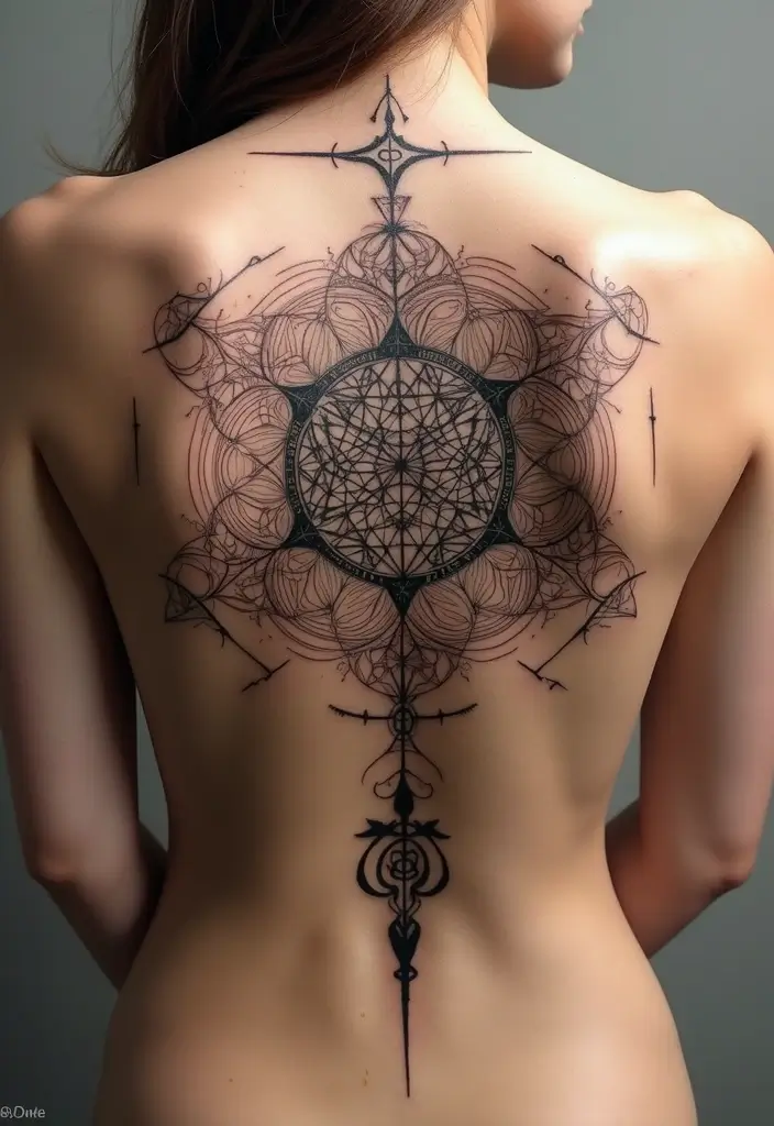30 Karma Tattoo Meaning and Stunning Design Ideas - 24. Sacred Geometry