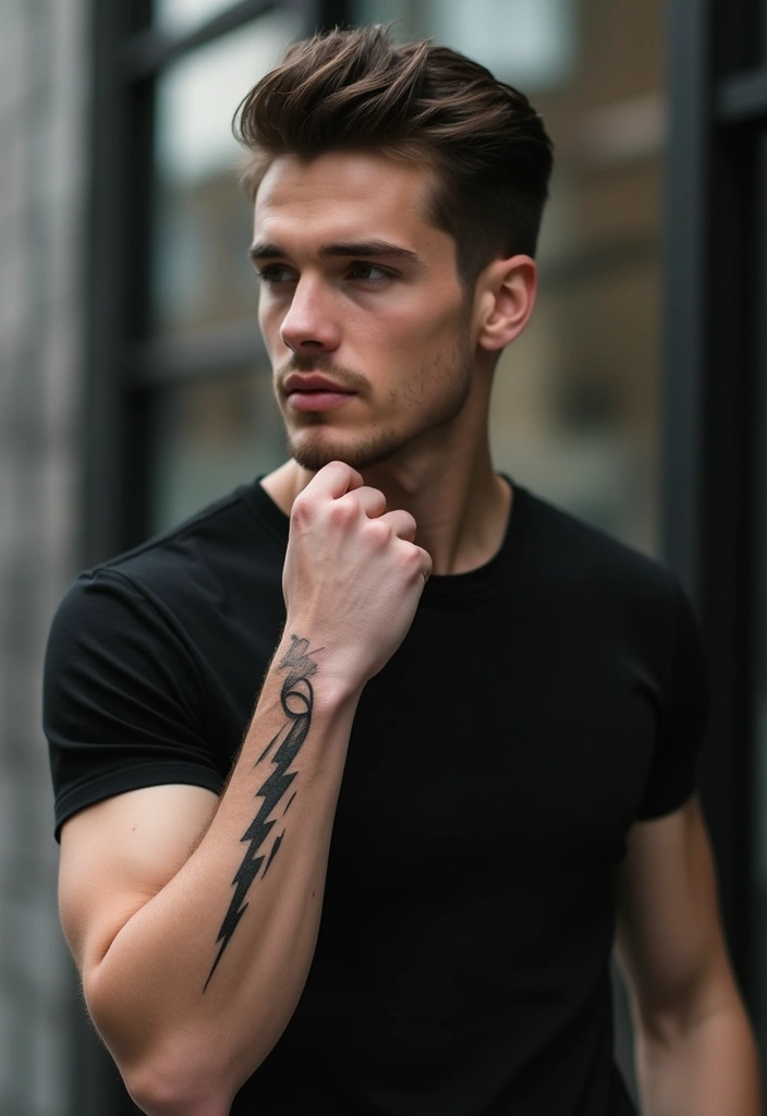 30 Lightning Tattoos for Men That Electrify Style - 24. Lightning and Infinity Symbol
