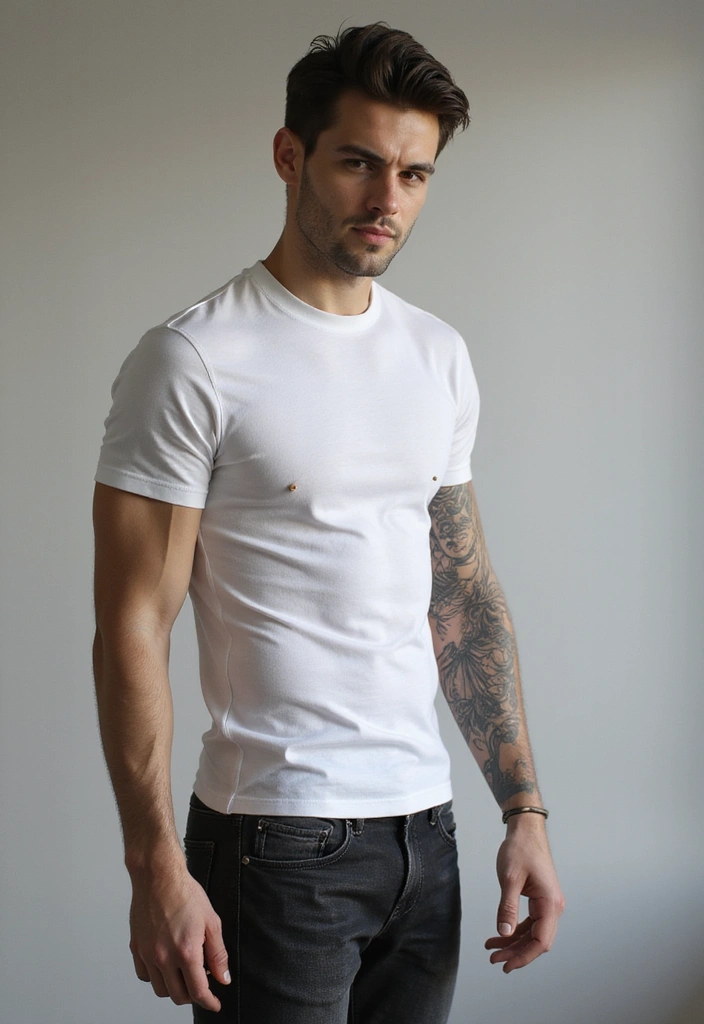 30 Creative Mermaid Tattoos for Men with Ocean Spirit - 24. Artistic Line Work