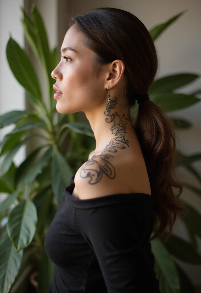 30 Neck Tattoo Fonts That Stand Out - 24. Classic Italics