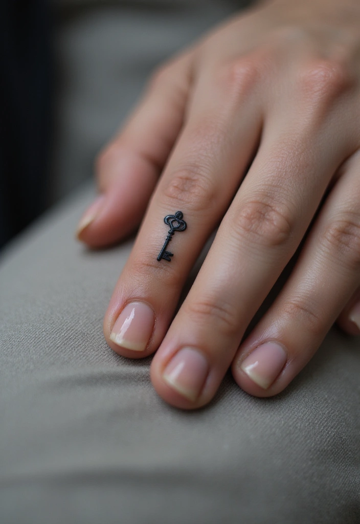30 Symbol Hand Tattoos for Men That Speak Volumes - 24. The Key Tattoo