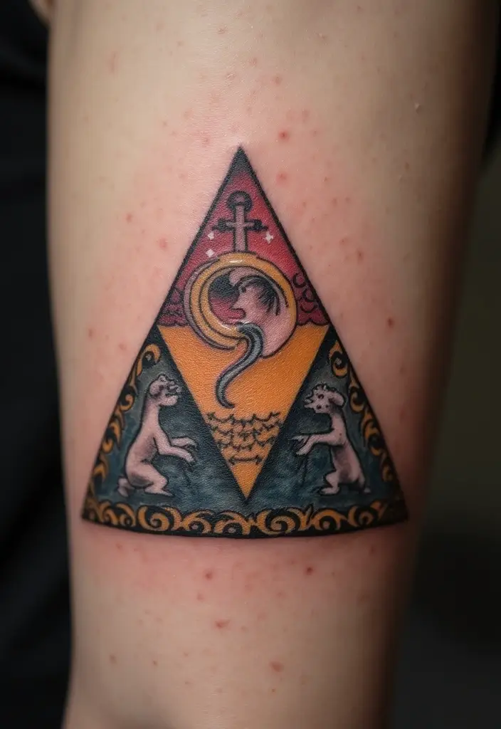 30 Triangle Tattoos for Guys That Carry Symbolic Meaning - 24. The Legacy Triangle