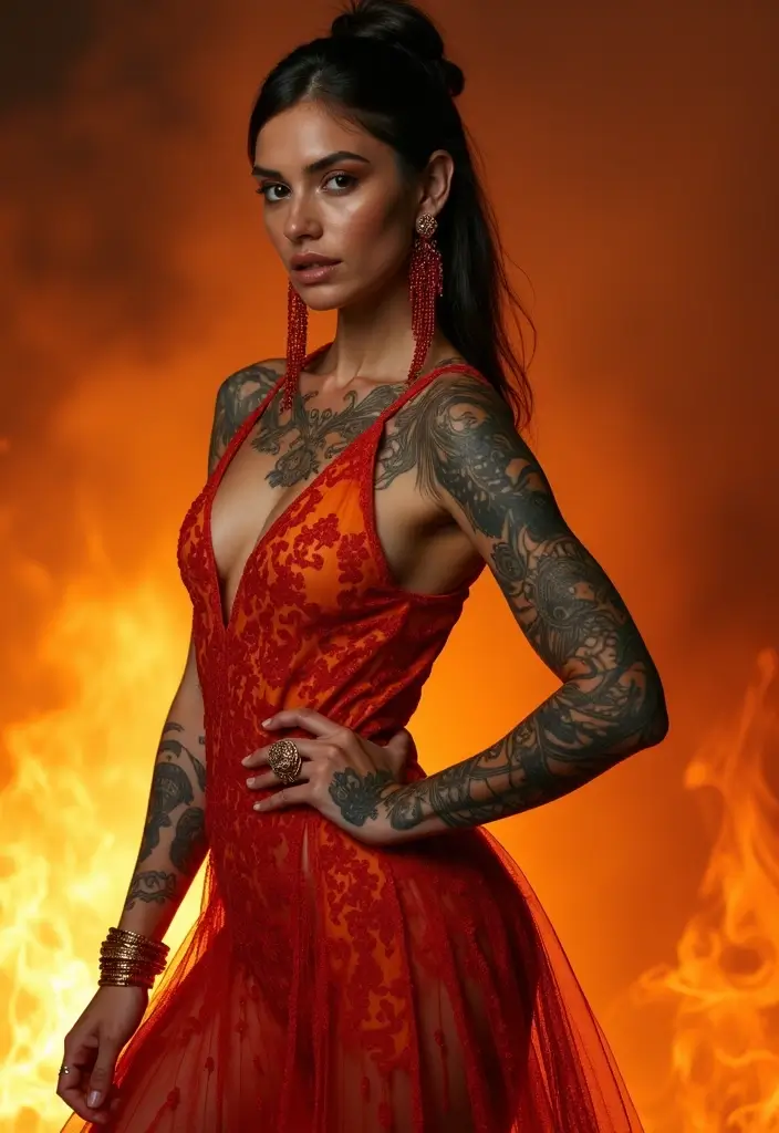 30 Zodiac Aries Tattoo Ideas Full of Fire and Energy - 24. Aries Fire Phoenix