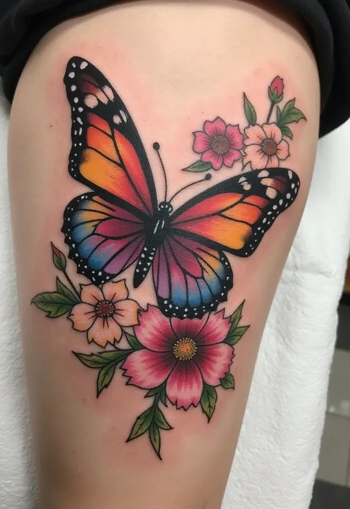 30 Dreamer Tattoo Meaning and Inspirational Designs - 25. Butterfly Tattoos - Transformation and Freedom
