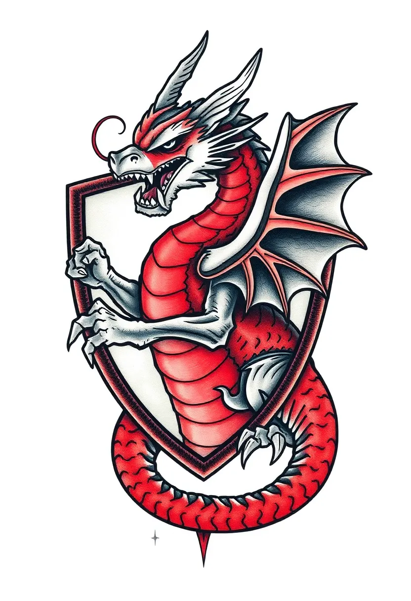30 Japanese Dragon Tattoos That Showcase Power and Elegance - 25. The Dragon's Shield: Protection and Courage