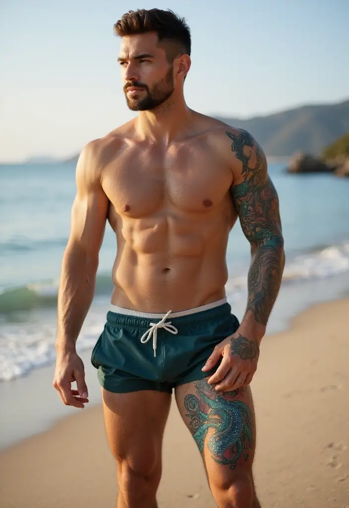30 Creative Mermaid Tattoos for Men with Ocean Spirit - 25. Mythical Sea Creature Hybrid