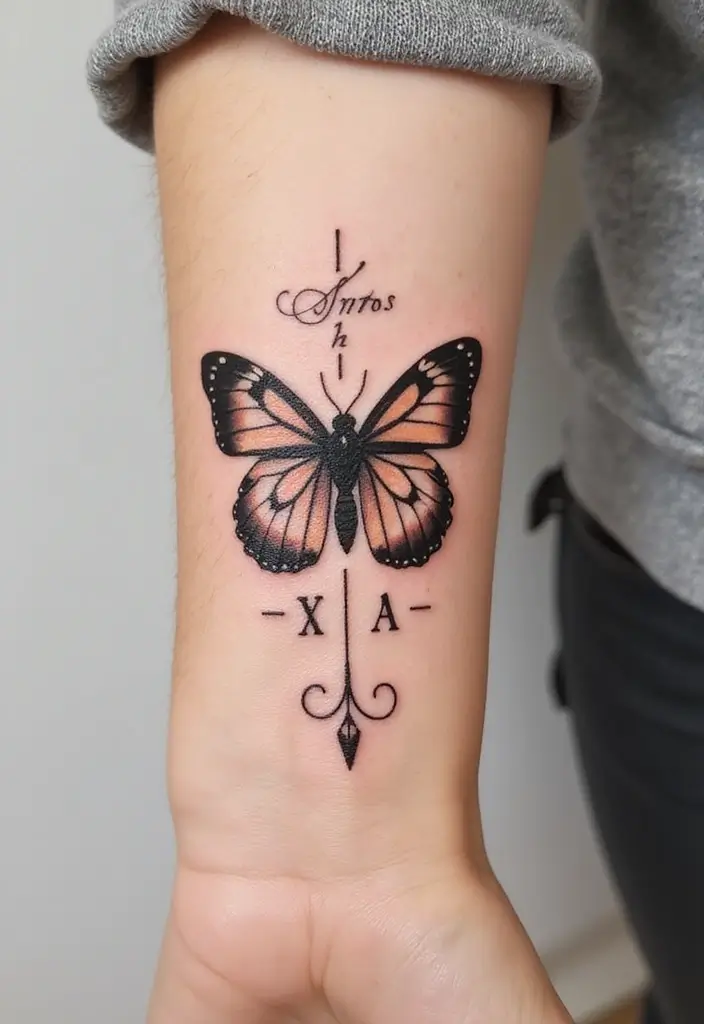30 Moth Tattoo Designs with Symbolism and Beauty - 25. Moth and Personal Symbols