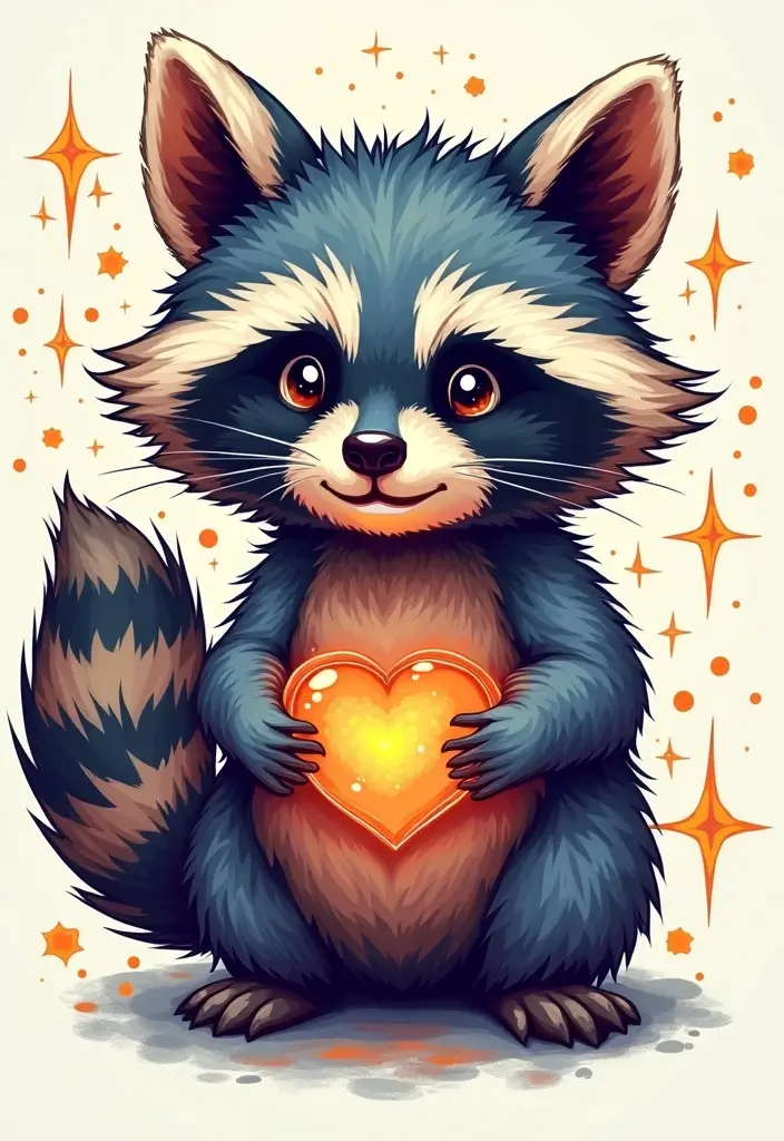 30 Raccoon Tattoo Designs with Clever and Playful Meanings - 25. The Curious Collector