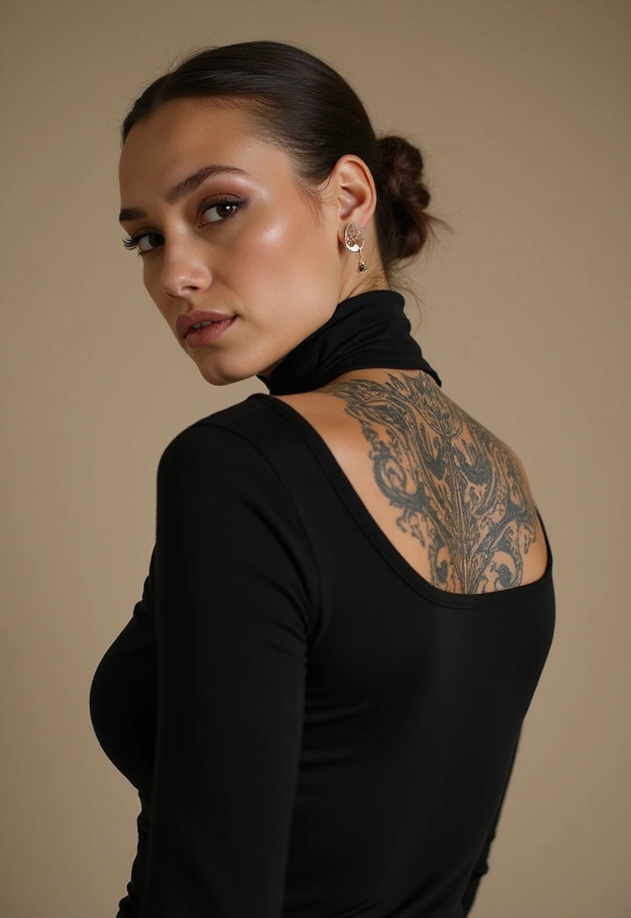 30 Spiritual Neck Tattoos with Deep Symbolism - 25. The Shield