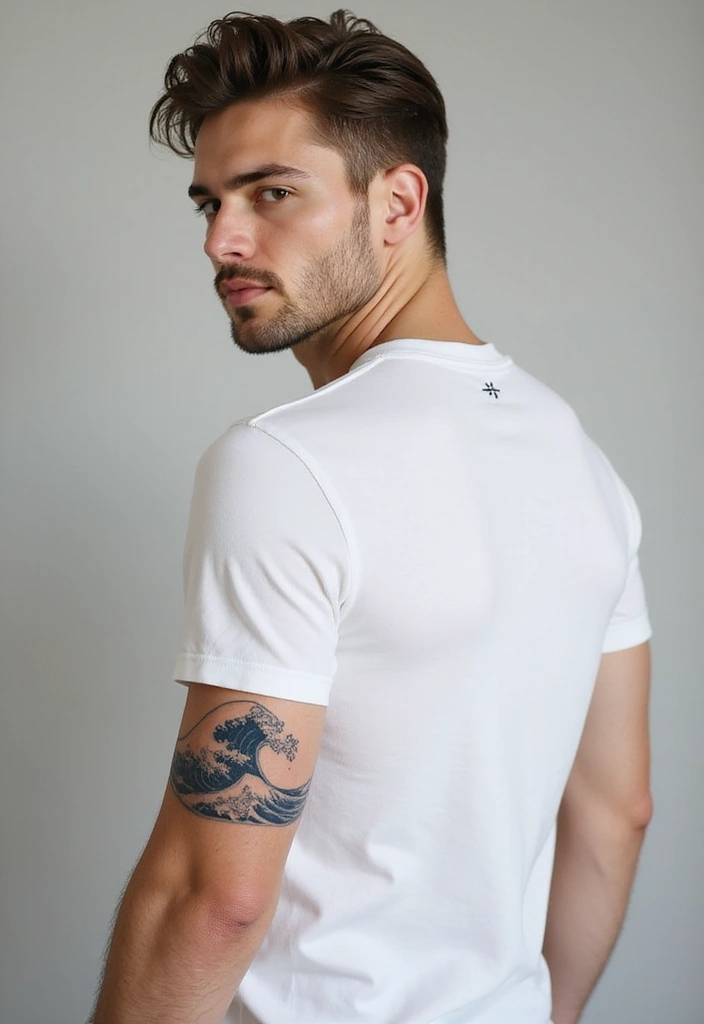 30 Symbol Hand Tattoos for Men That Speak Volumes - 25. The Simple Wave