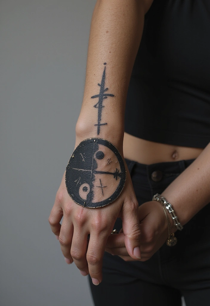 30 Yin Yang Wrist Tattoo Ideas for Balance and Harmony 25 30 Yin Yang Wrist Tattoo Ideas for Balance and Harmony - 25. Yin Yang with Shield