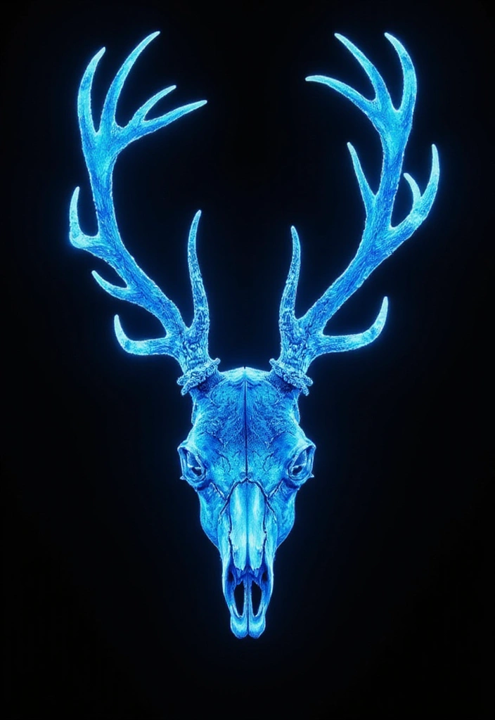 30 Deer Skull Tattoos That Capture Rustic Strength - 26. Ethereal Glow