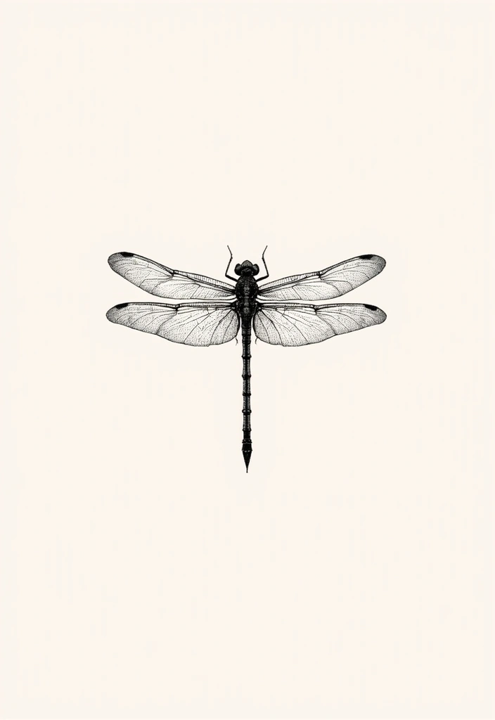 30 Dragonfly Tattoo Symbolism Ideas with Meaning - 26. The Beauty of Simplicity
